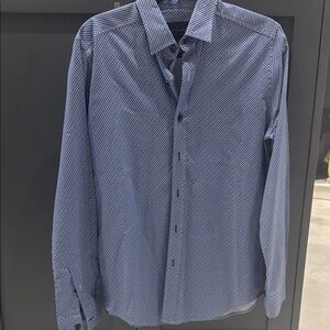 Men's Blue Patterned Shirt Robert Graham xs